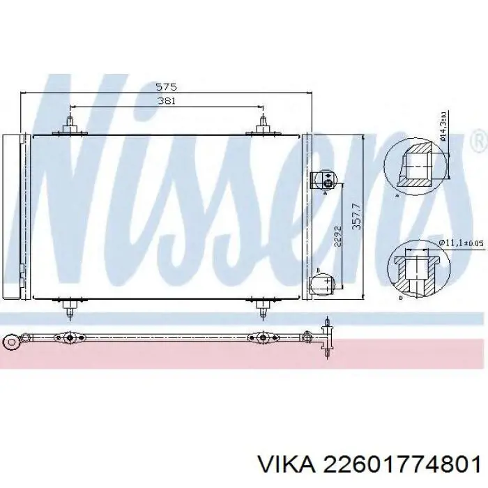 Comprar 8K0260401L VAG Condensador de aire acondicionado