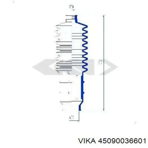 Guardapolvo de dirección derecho (cremallera) Cautex 010563 precio, desde 4,10 EUR