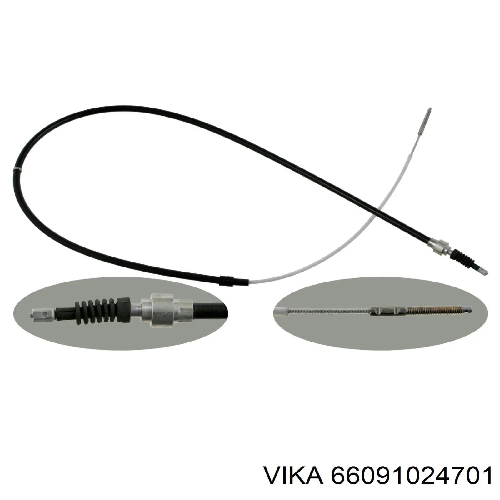 66091024701 Vika cable de freno de mano trasero derecho/izquierdo