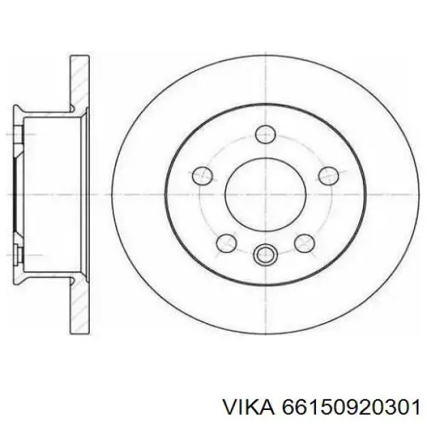 701615301AD VAG freno de disco delantero