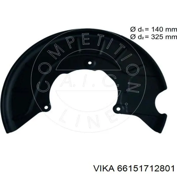 66151712801 Vika chapa protectora contra salpicaduras, disco de freno delantero derecho