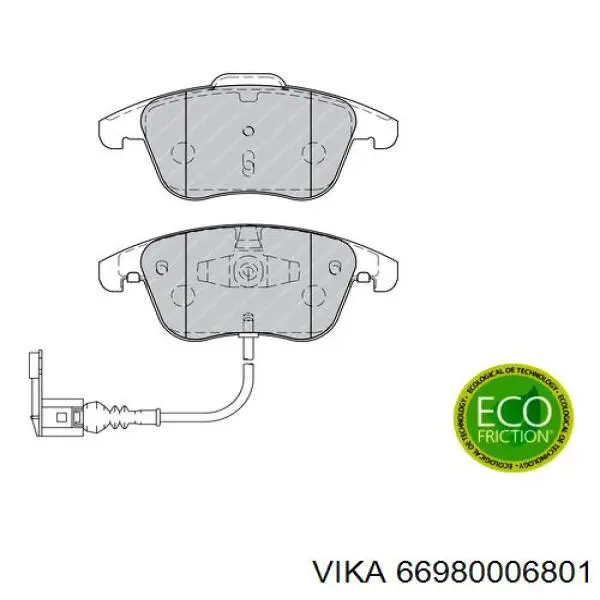 Pastillas de freno delanteras VIKA 66980006801
