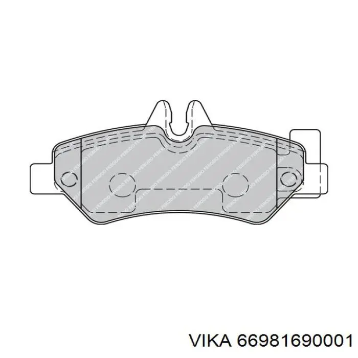 66981690001 Vika pastillas de freno traseras