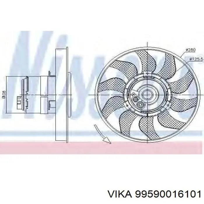 99590016101 Vika ventilador del motor