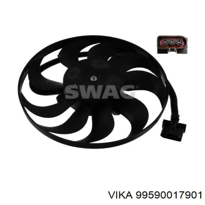 Ventilador de refrigeración completo derecho (motor y hélice) Vika 99590017901 precio, desde 47,43 EUR