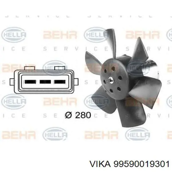 Ventilador del motor 165959455AB VAG