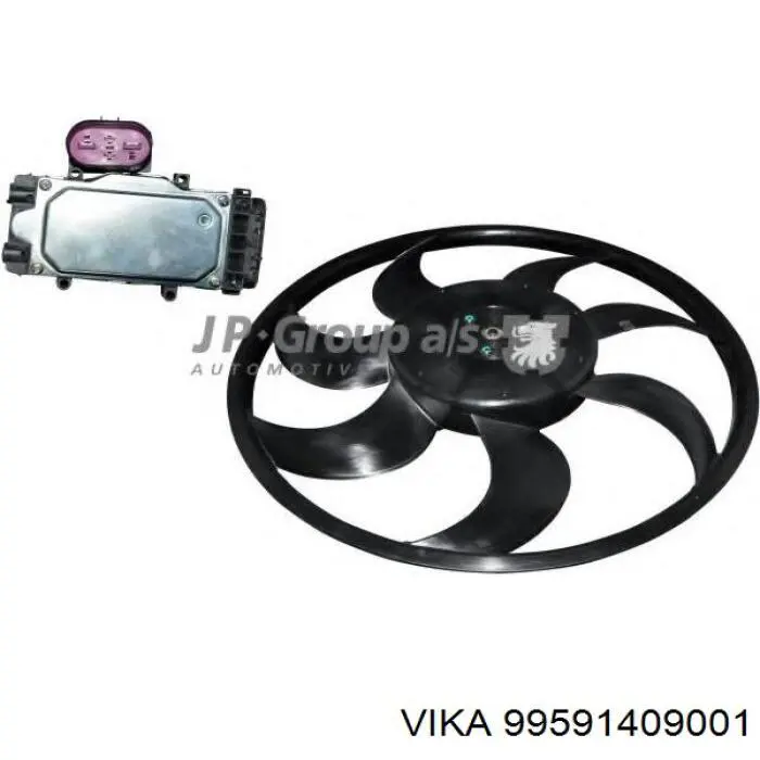 99591409001 Vika ventilador (rodete +motor refrigeración del motor con electromotor derecho)