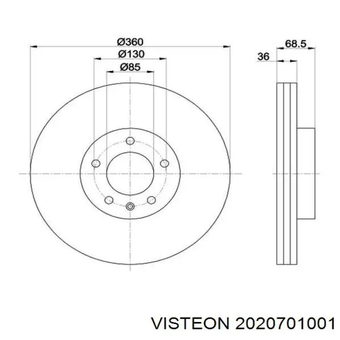 20-207-01001 Visteon faro antiniebla izquierdo / derecho