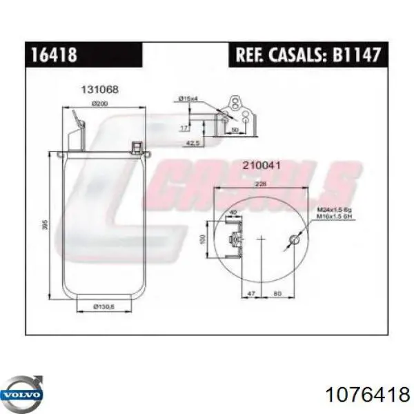 Comprar 1076418 Volvo Bolsa neumática del eje