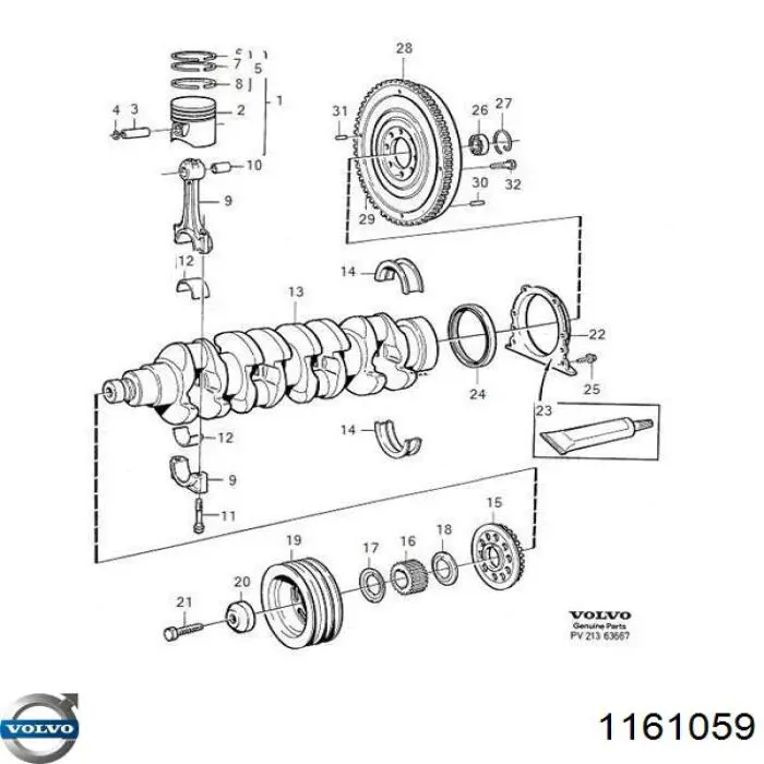 1161059 Volvo material de estanqueidad para juntas Герметик прокладочный
