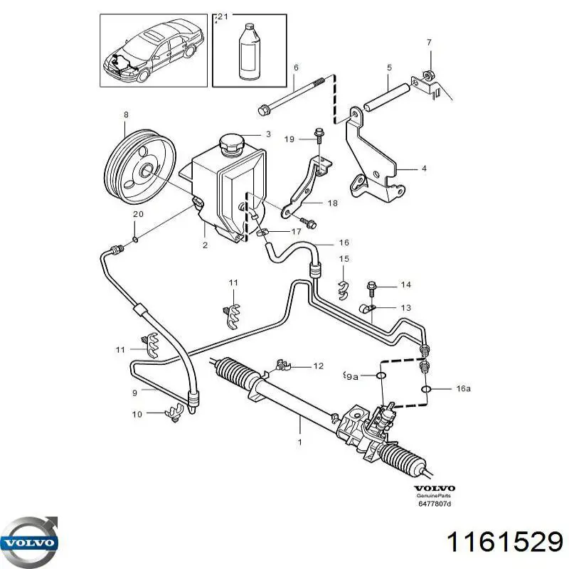 Comprar 1161529 Volvo Aceite de dirección hidráulica
