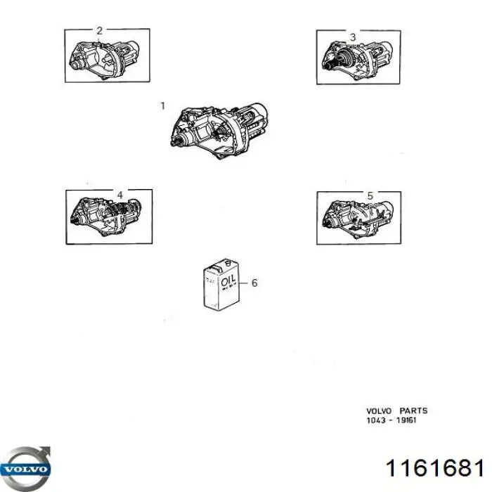 Volvo Transmission Oil 75W-80 GL-5 4 L Aceite transmisión (1161681)