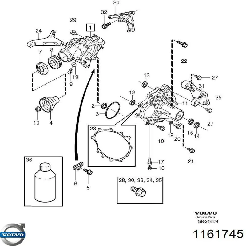Comprar 1161745 Volvo Aceite caja de cambios