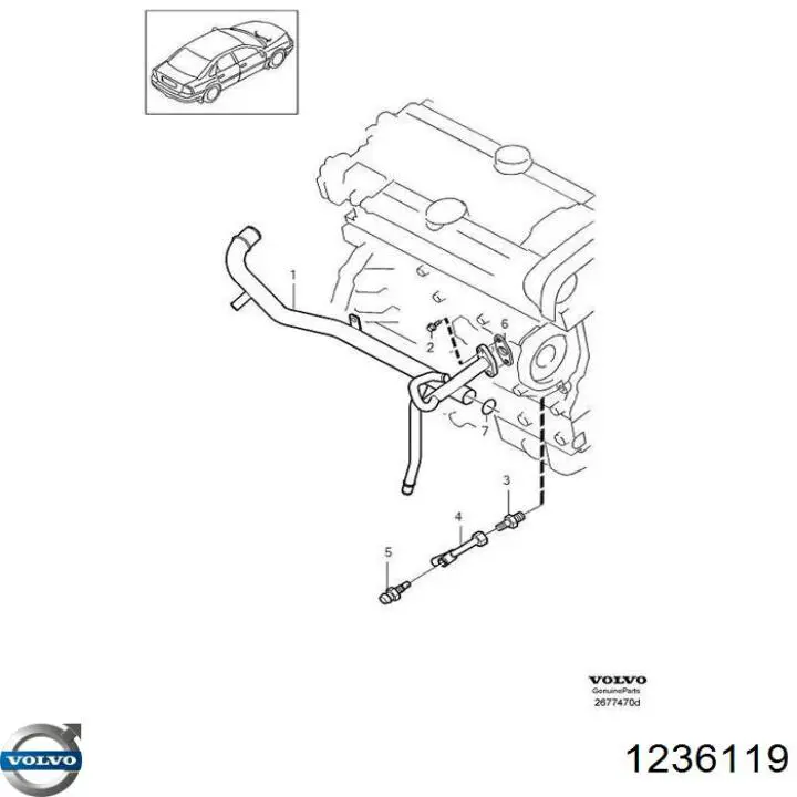 Comprar 1236119 Volvo Junta de bomba de agua