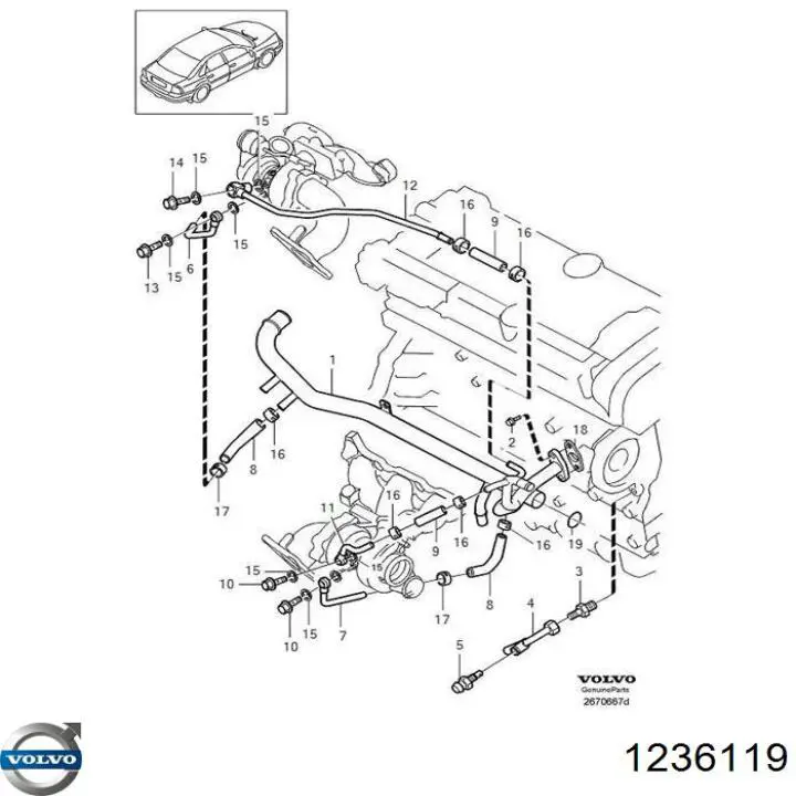 Comprar 1236119 Volvo Junta de bomba de agua