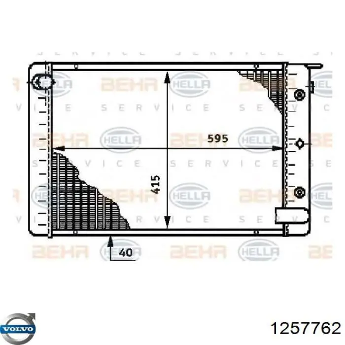 1328762 Volvo radiador refrigeración del motor