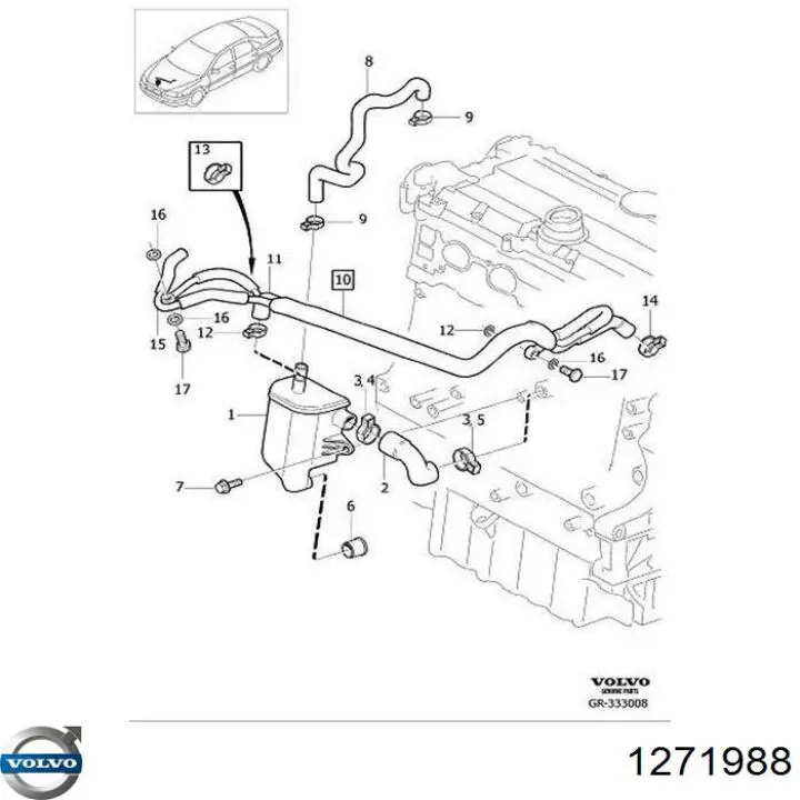 Separador de aceite del sistema de ventilación del cárter Volvo 1271988 precio, desde 17,97 EUR