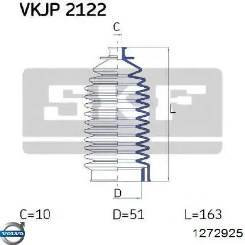Bota De Direccion Derecha (Cremallera) para Volvo 240 (P245)