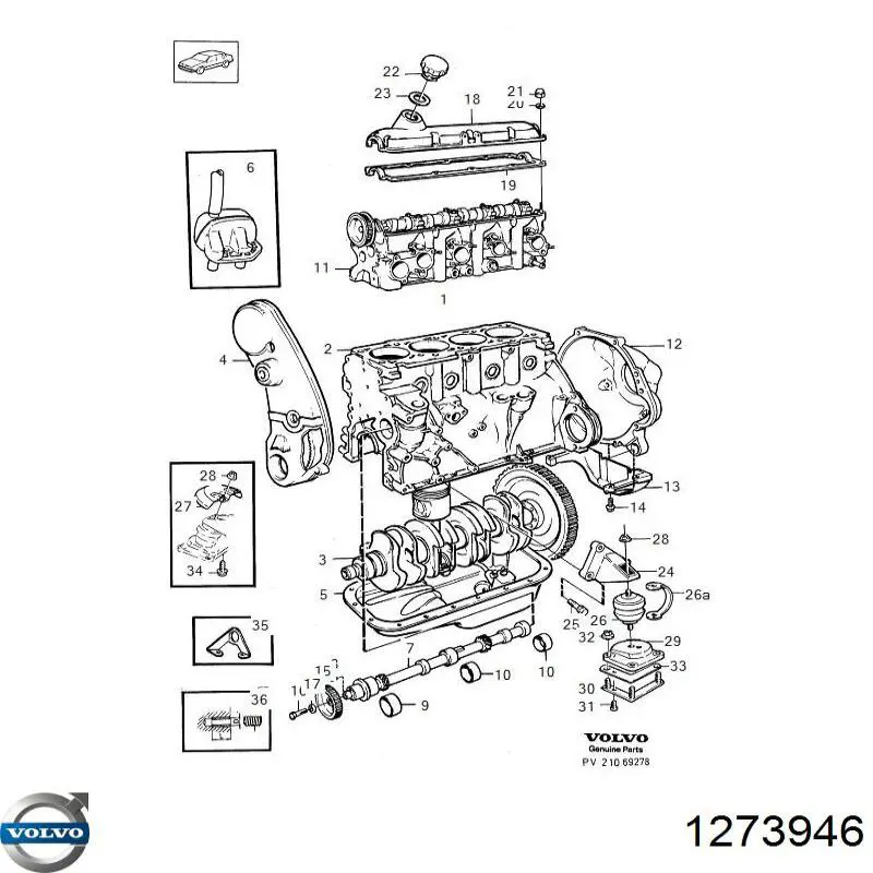 Soporte elástico, suspensión del motor, Izquierda / Derecha para Volvo 760 (704, 765)