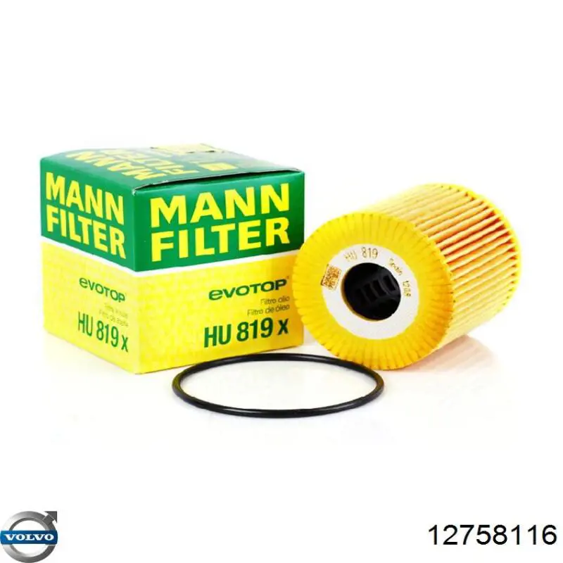 12758116 Volvo filtro de aceite