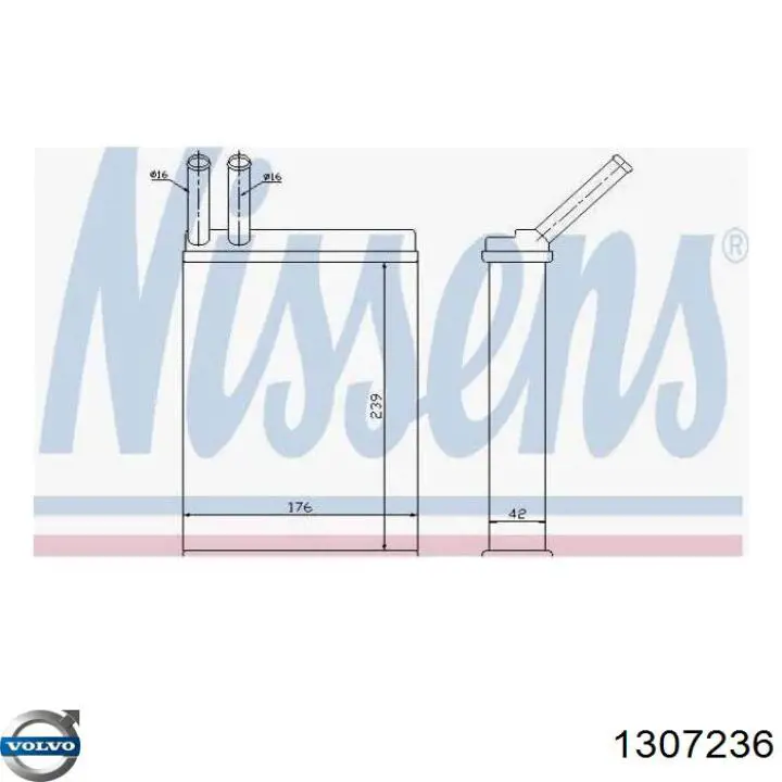 Radiador de calefacción Volvo 1307236 precio, desde 38,93 EUR