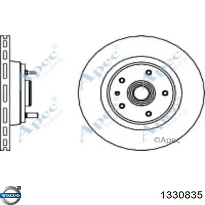 1330835 Volvo disco de freno delantero