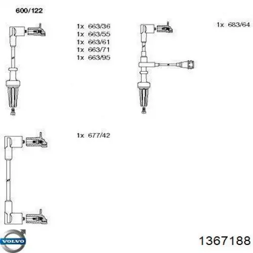 Comprar 1367188 Volvo Cable de bujía