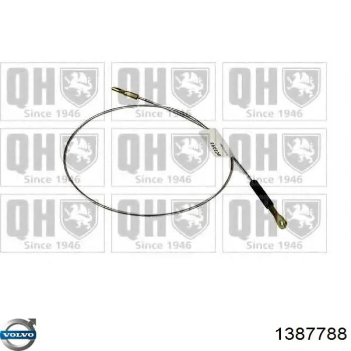 1387788 Volvo cable de freno de mano trasero derecho