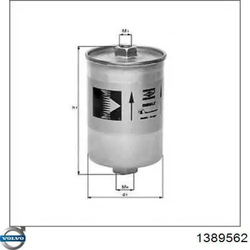 Filtro combustible Volvo 1389562 precio, desde 15,27 EUR