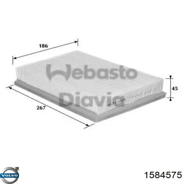 1584575 Volvo filtro de habitáculo