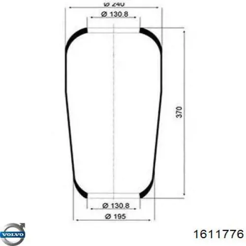 1611776 Volvo muelle neumático, suspensión