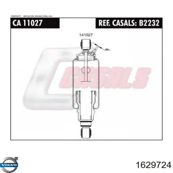 1629724 Volvo amortiguador de cabina (truck)