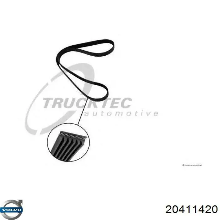 Correa de alternador 20411420 Volvo