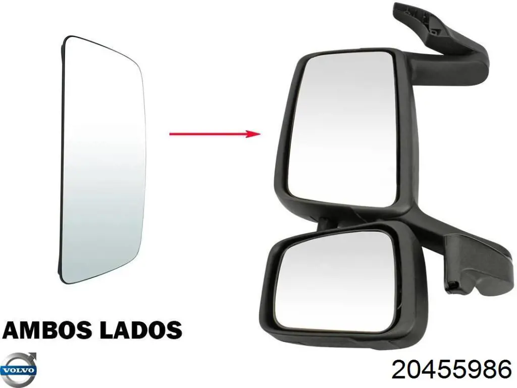 Cristal de espejo retrovisor 152240840H Mekra