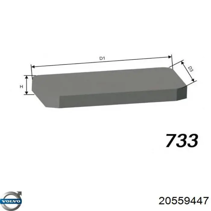 20559447 Volvo filtro de habitáculo