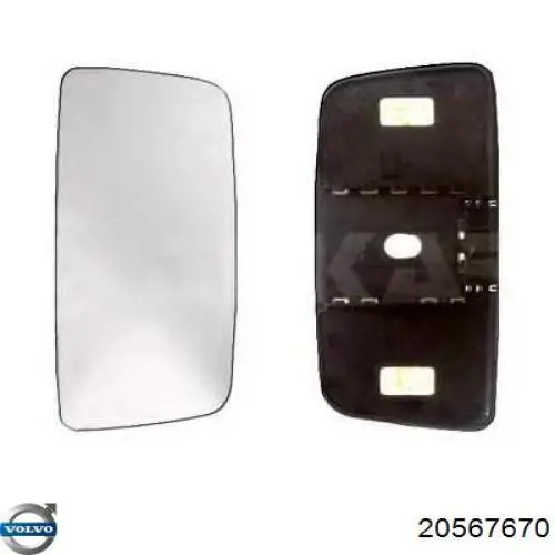 Cristal de espejo retrovisor 21320389 Volvo