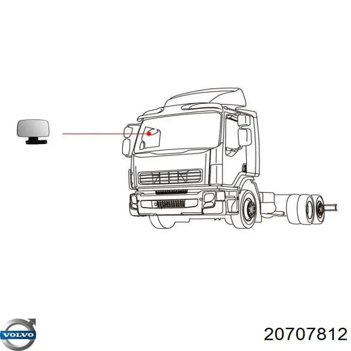 20707812 Volvo espejo de ángulo muerto