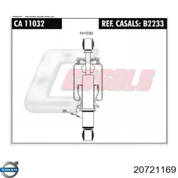 20721169 Volvo amortiguador de cabina (truck)