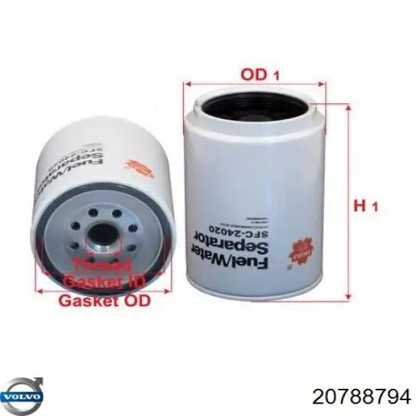20788794 Volvo Filtro de gasolina
