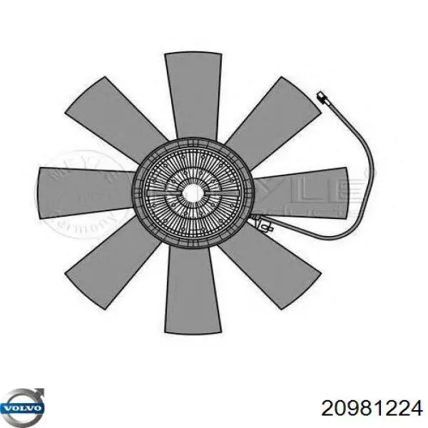 20981224 Volvo embrague, ventilador del radiador