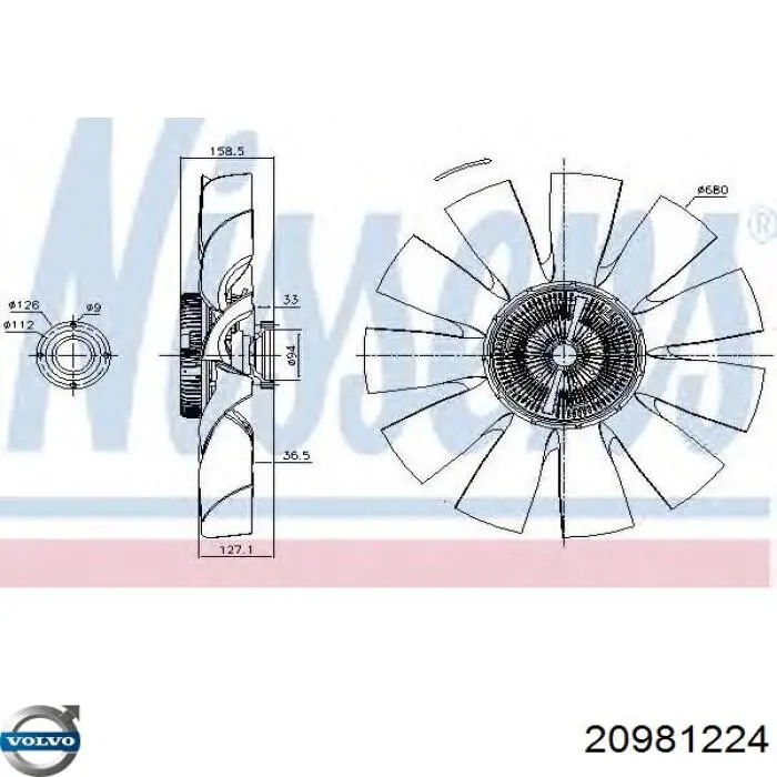 20981224 Volvo Embrague viscoso