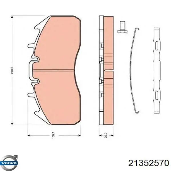 Comprar 21352570 Volvo Pastillas delanteras de freno