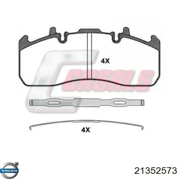 21 352 573 Volvo pastillas de freno delanteras