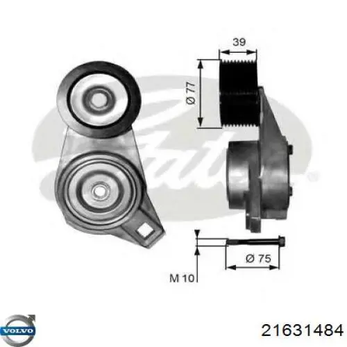 Tensor de correa accesorios Volvo 21631484 precio, desde 41,24 EUR