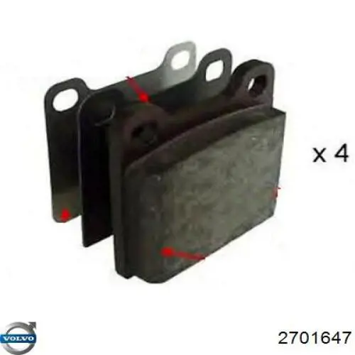 2701647 Volvo pastillas de freno traseras