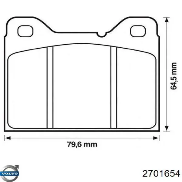 2701654 Volvo pastillas de freno delanteras