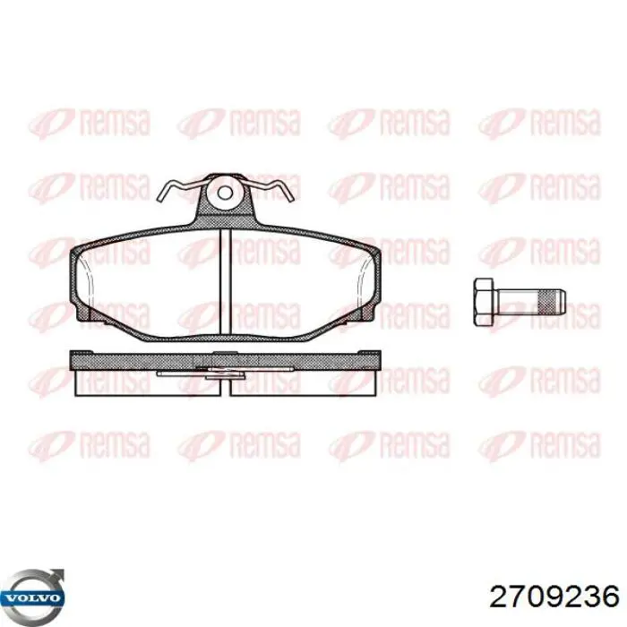 2709236 Volvo pastillas de freno traseras