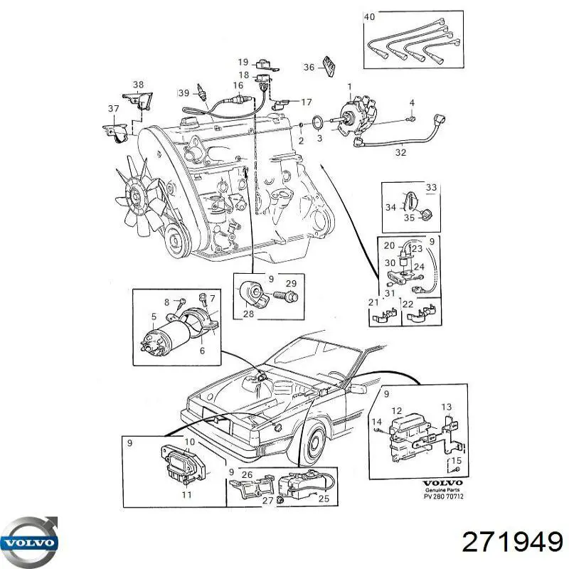 271949 Volvo sensor de posición del cigüeñal