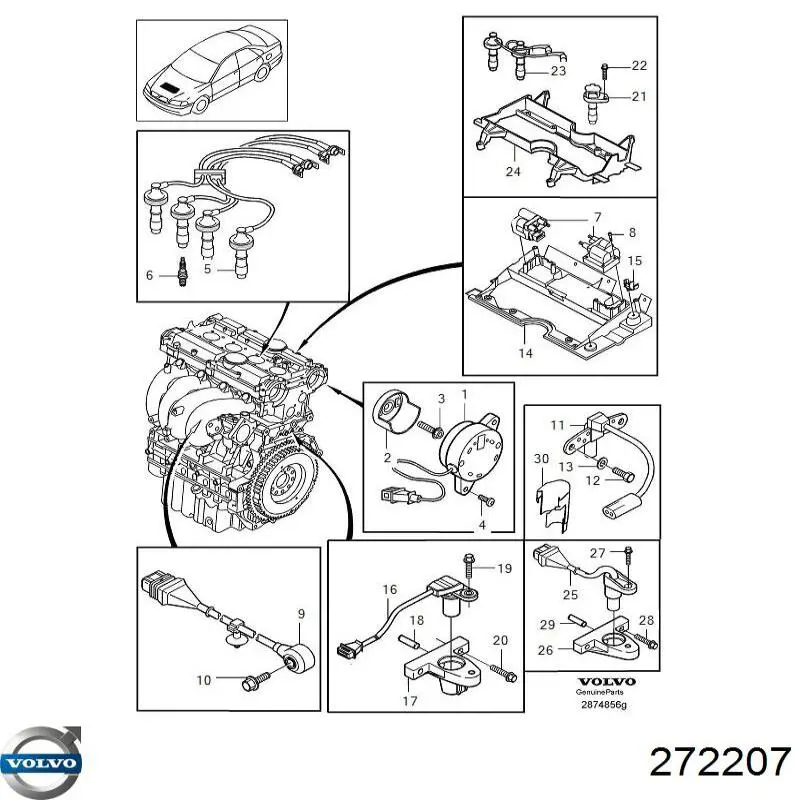 Bujía 272207 Volvo