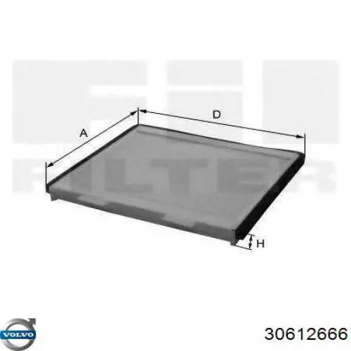 Filtro de habitáculo 30612666 Volvo